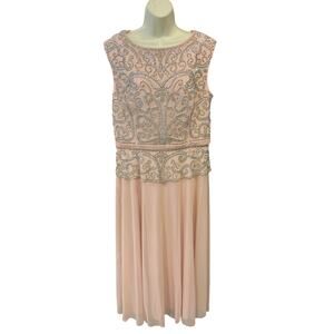 CACHET Champaign Sparkle MOTHER OF THE BRIDE Dress Size 16 VERY GOOD CONDITION
